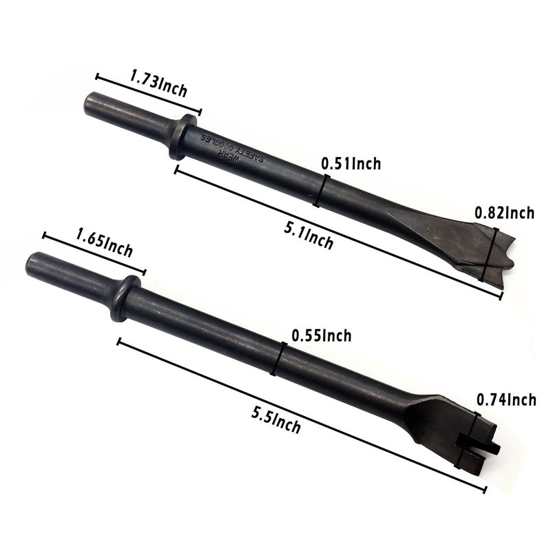 GreatBba 9 Piece Pneumatic Chisel Air Hammer Punch Chipping Bits Set - Image 4